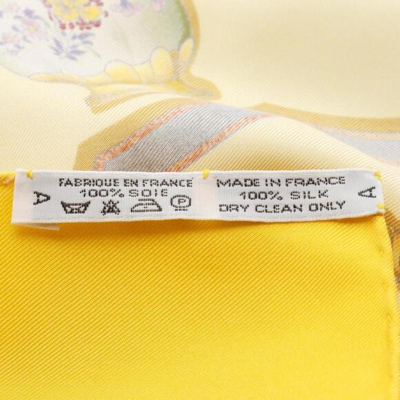 HERMES Authentic Yellow Silk Scarf - Picture 3 of 5